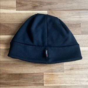 Polartec Black Fleece Lined Beanie Hat